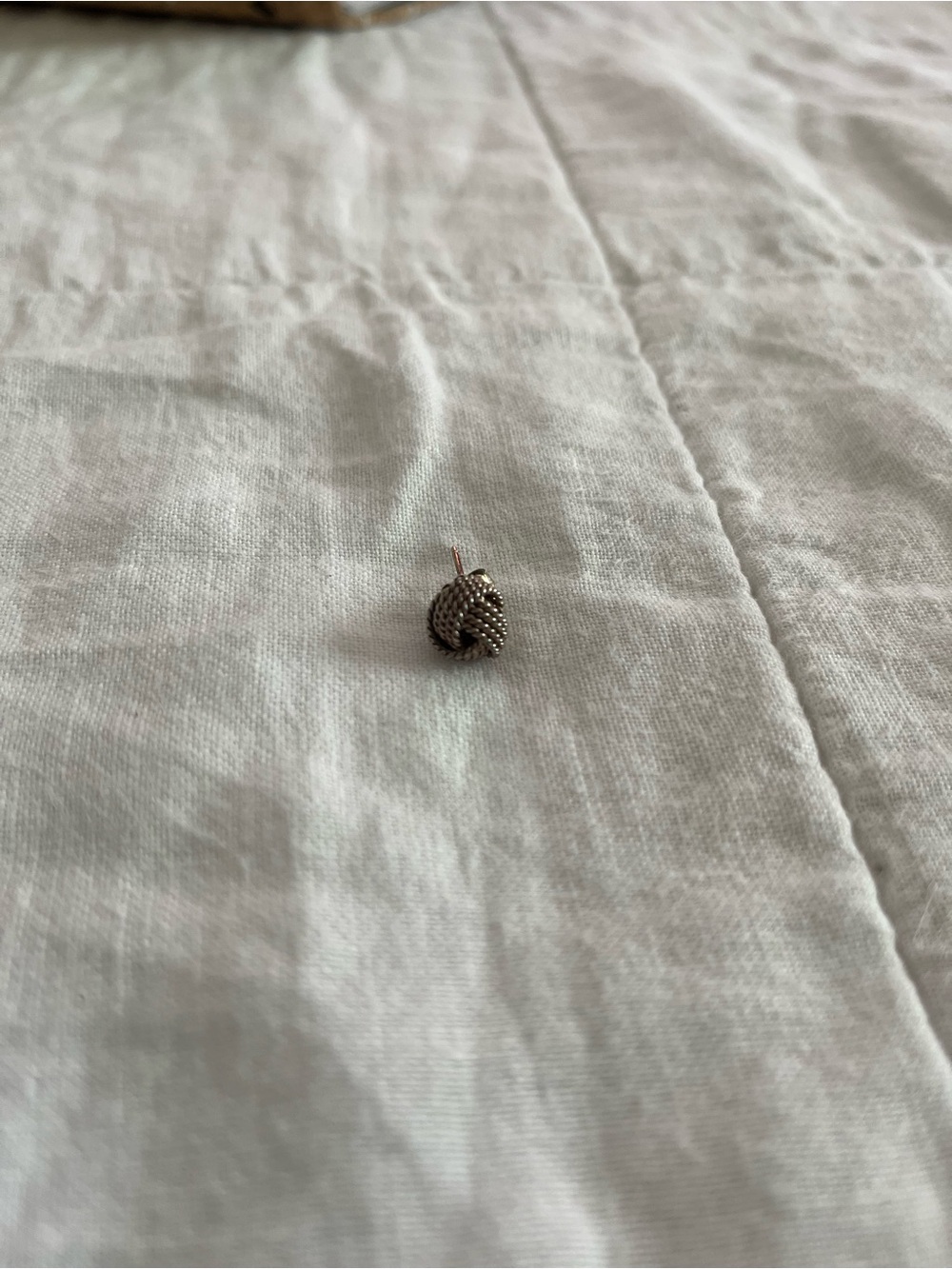 Tiffany & Co. Sterling Silver Knot Stud Earring